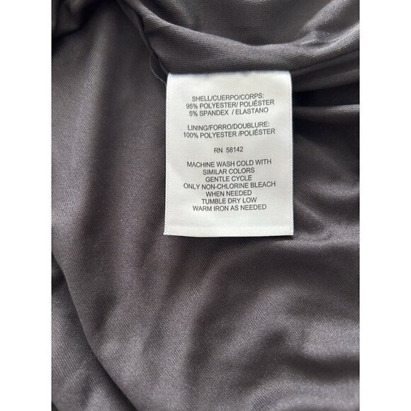 London Times Twisted Front 3/4 Sleeve A-Line Dress Berry Multi Print Size 16 - Picture 16 of 16